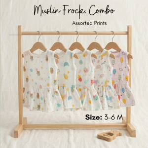 Muslin Frock Combo 3-6 Months