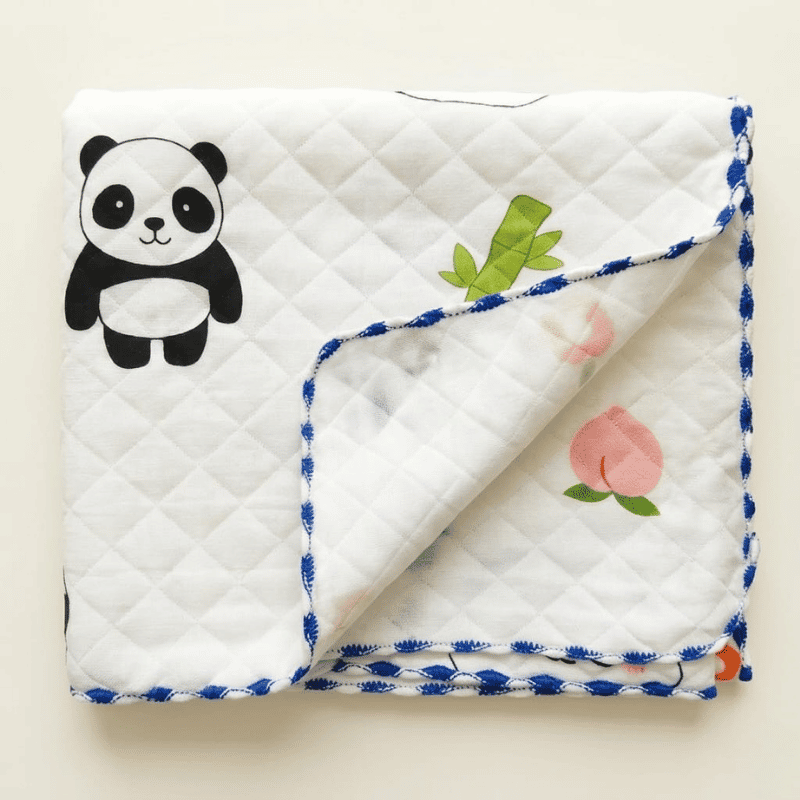 Panda & Peach Blanket