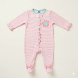 Lily & Loop Blossom Striped Footie