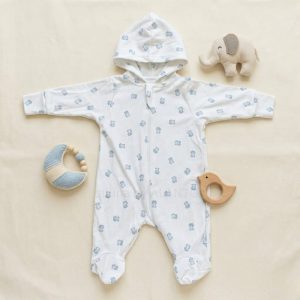 Tiny Teddy Hooded Sleepsuit