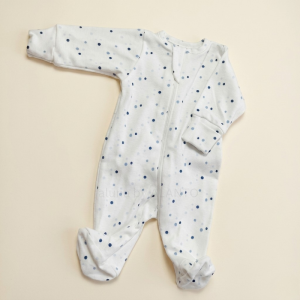 Blueberry Dots Preemie Sleep Suit