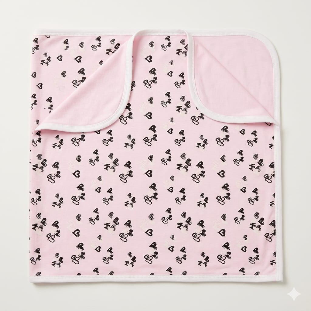 Blush Sketch Heart Blanket