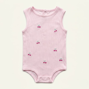 Cherry Blossom Ribbed Tank Onesie