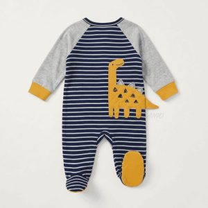 Dino Buddy Stripe Sleepsuit