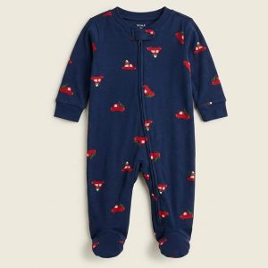 Little Cruiser Navy Zip Sleepsuit