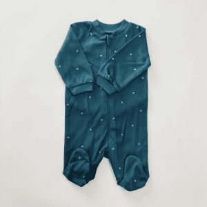 Midnight Spark Footed Zip Sleepsuit