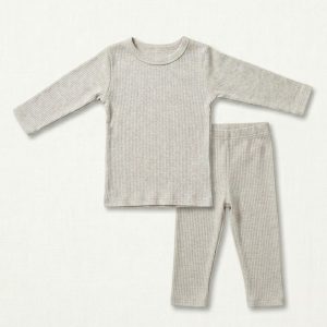 Oatmeal Ribbed Essential Baby cord set