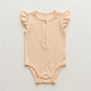 Petal Sleeve Pointelle Onesie