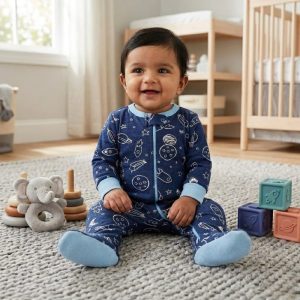 Space Explorer Footed Sleepsuit