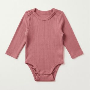 Dark Pink Ribbed Bodysuit
