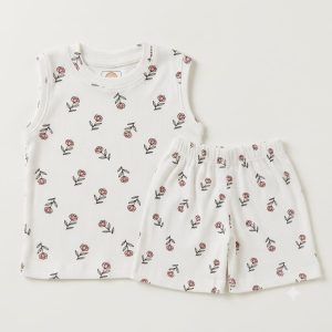 Floral Ribbed Set