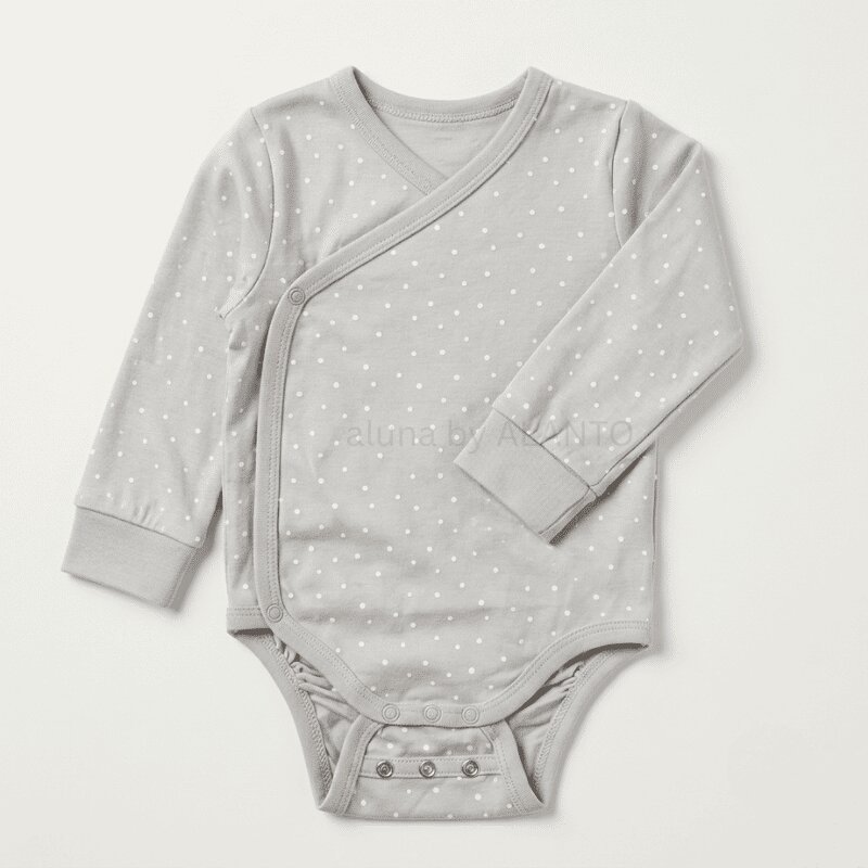 Gray Polka Dot Bodysuit