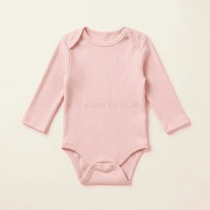Light Pink Ribbed Bodysuit