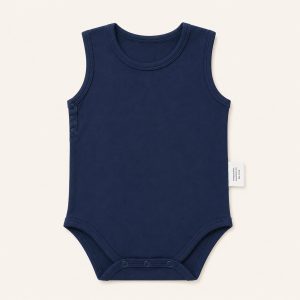 Navy Sleeveless Bodysuit