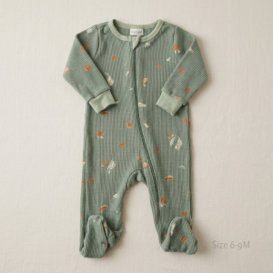 Sage Waffle Abstract Sleep Suit
