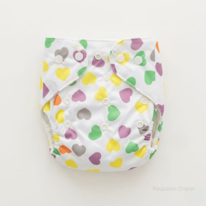 Pastel Hearts Pocket Diaper