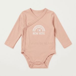 Pink New Here Bodysuit