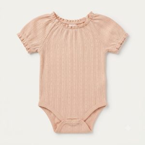Pink Puff Sleeve Bodysuit