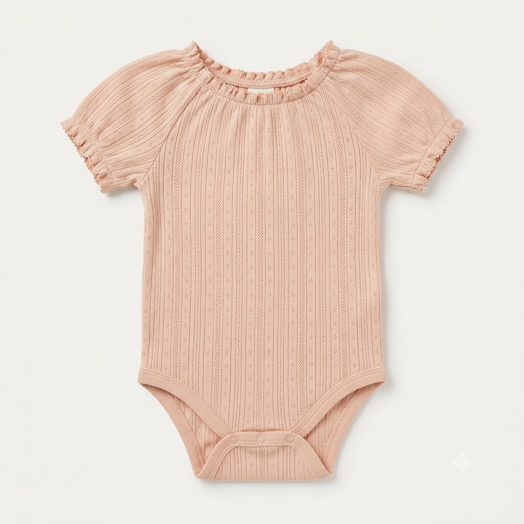 Pink Puff Sleeve Bodysuit