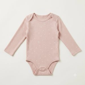 Pink Ribbed Bodysuit