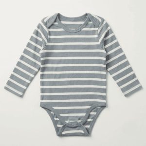Slate Stripe Long Sleeve Bodysuit