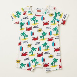 Tropical 'Surf Beach' Romper