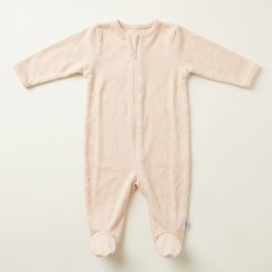 Blush Pink Polka Dot Sleepsuit