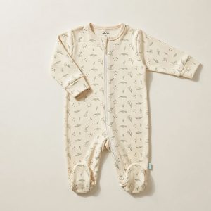 Cream Floral Sleepsuit