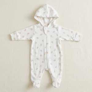 Ivory Bunny Print Premium Sleepsuit
