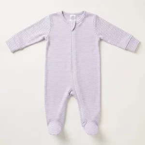 Lilac Stripe Sleepsuit