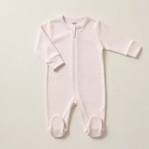 Pink Stripe Sleepsuit