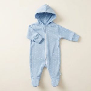 Sky Blue Polka Dot Premium Sleepsuit