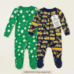 Baby Sleepsuit Combo Pack of 2 – Full Sleeve Zipper Sleepsuits for 12–18 Months