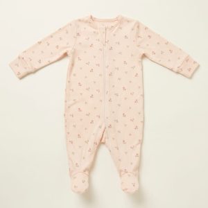 Dusty Rose Floral Sleepsuit