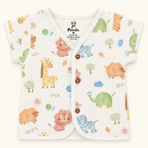 Adorable Jungle Friends Print Crinkled Muslin Baby Jabla