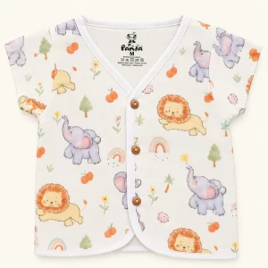 Crinkled Muslin Baby Jabla – Cute Safari Print