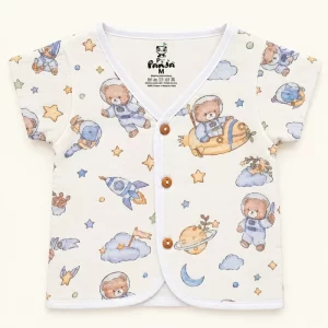Crinkled Muslin Baby Jabla – Space Bear Print