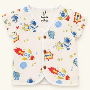 Crinkled Muslin Space Print Baby Jabla