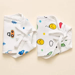 2-Pack Padded Muslin Nappy | balloon and fun owl-and-arrows