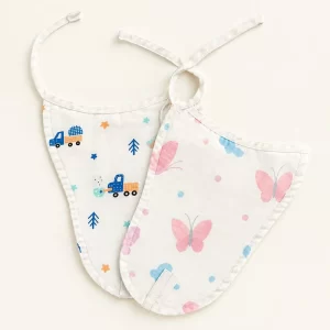 2-Pack Padded Muslin Nappy | butterfly and truck